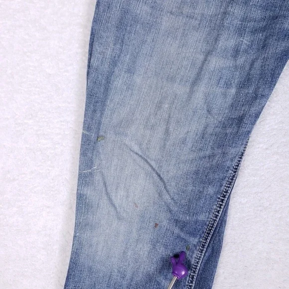 Rock & Roll Denim 36x30 Double Barrel Straight Jeans Blue Relaxed Western Cowboy - Picture 5 of 16